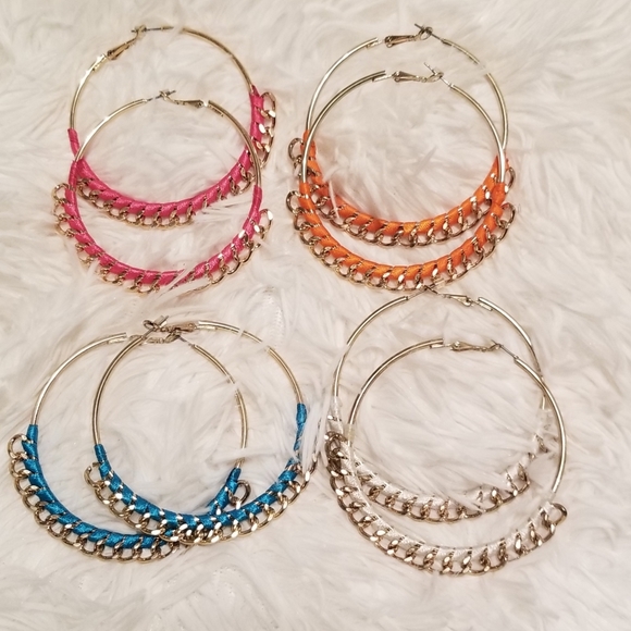 Hoop Earrings (4 pair) - Picture 1 of 5